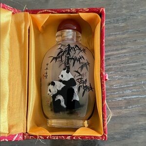 Hand-Painted Panda Snuff Bottle